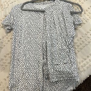 Lates By Kate Jams-Cream Polka Dot